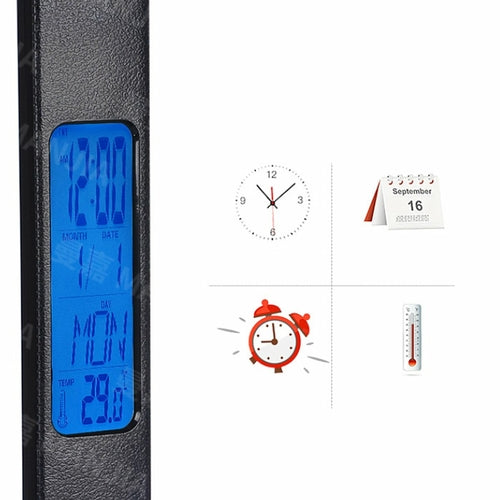 Lampa Plus 3 v 1: Stolní lampa s nabíječkou telefonu, hodinami a termostatem